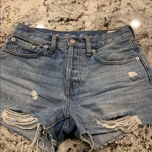 free people jean shorts